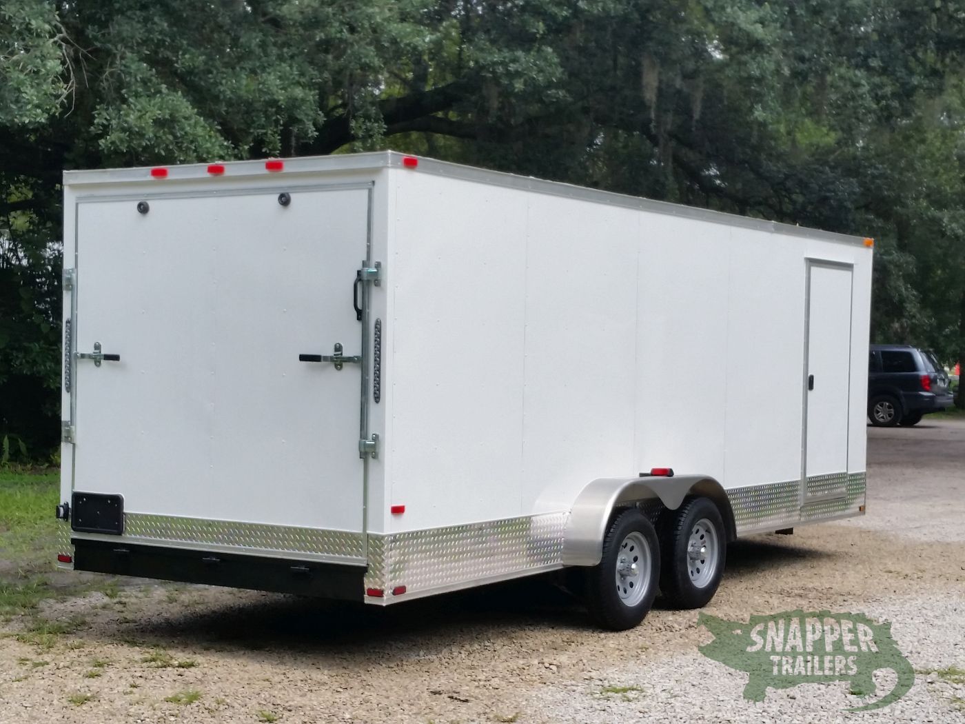 Quality Cargo 7x20 TA Trailer - White, Ramp, Side Door, Extra Height, ATP Wrap - Image 9