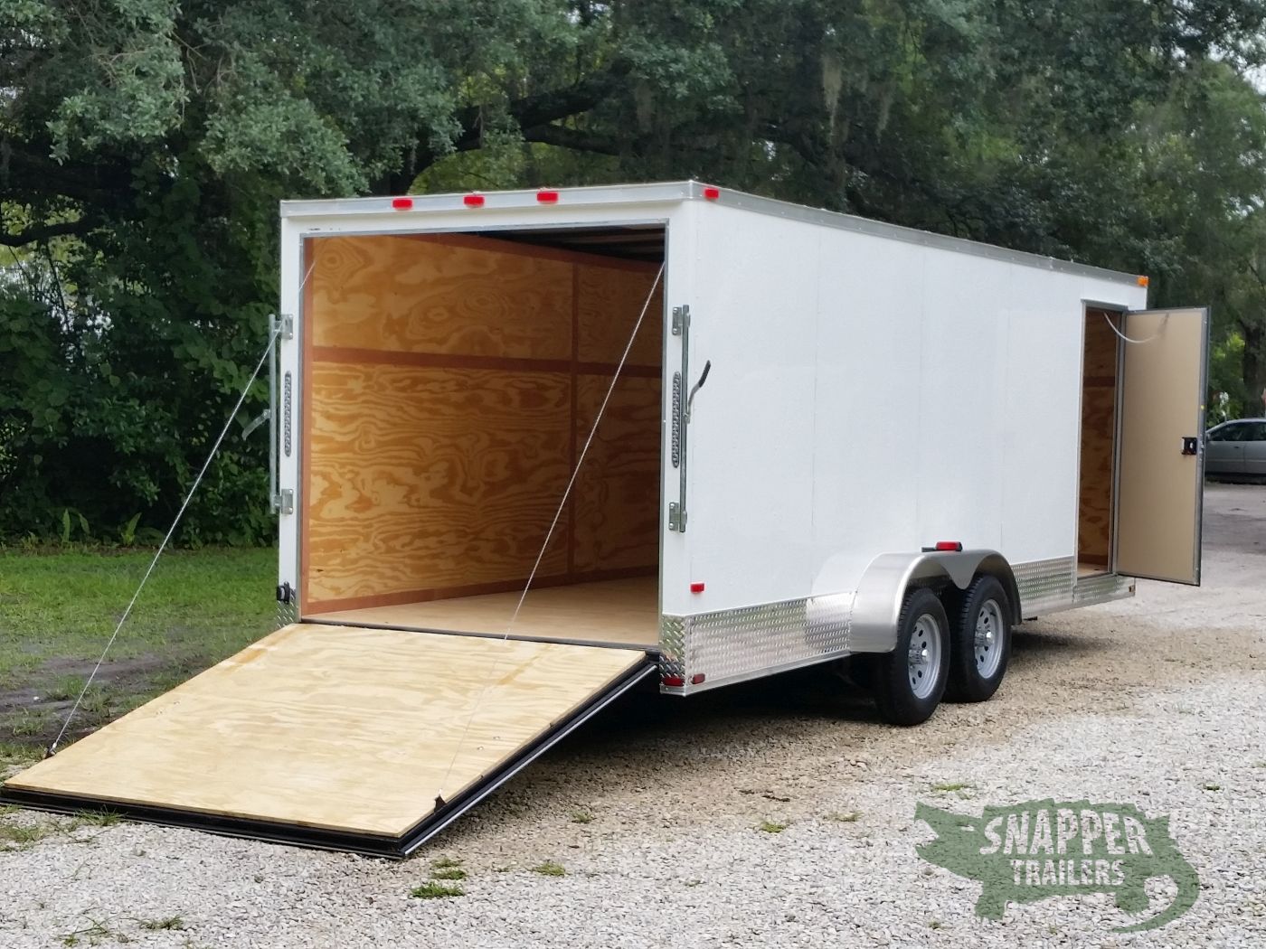 Quality Cargo 7x20 TA Trailer - White, Ramp, Side Door, Extra Height, ATP Wrap - Image 8