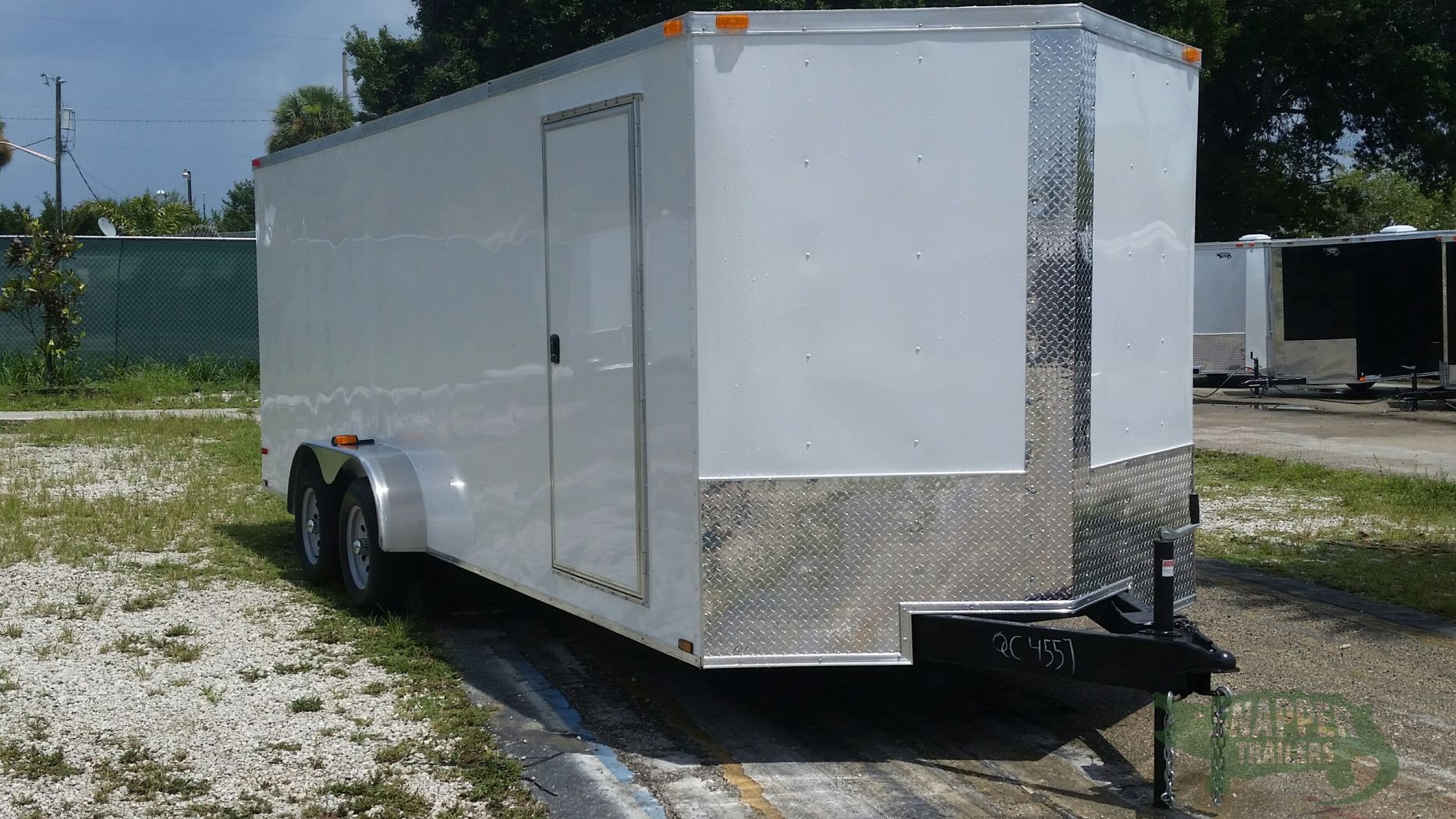 Quality Cargo 7x20 TA Trailer - White, Ramp, Side Door, Extra Height - Image 12