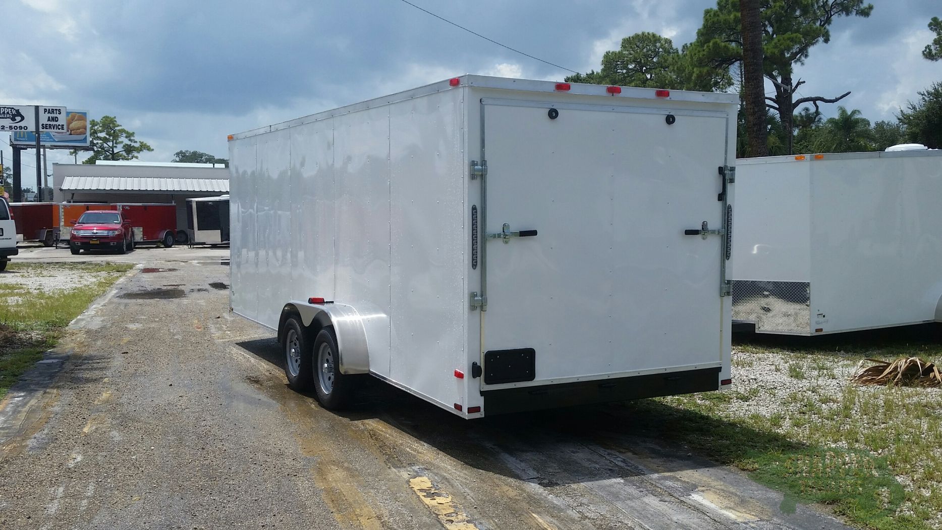 Quality Cargo 7x20 TA Trailer - White, Ramp, Side Door, Extra Height - Image 5