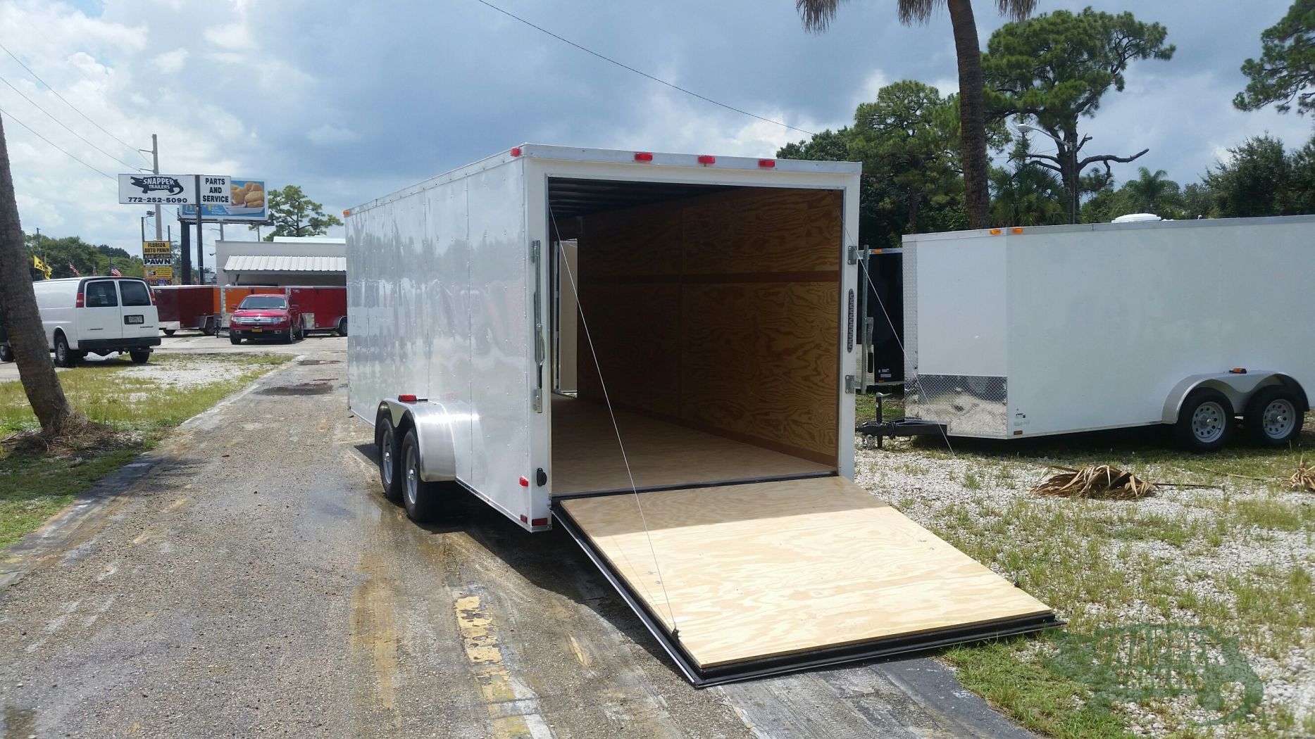Quality Cargo 7x20 TA Trailer - White, Ramp, Side Door, Extra Height - Image 4