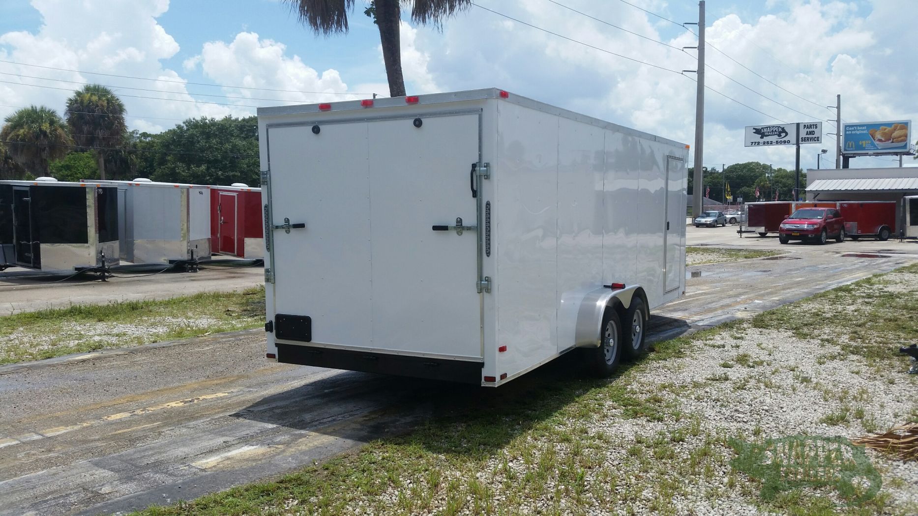 Quality Cargo 7x20 TA Trailer - White, Ramp, Side Door, Extra Height - Image 9
