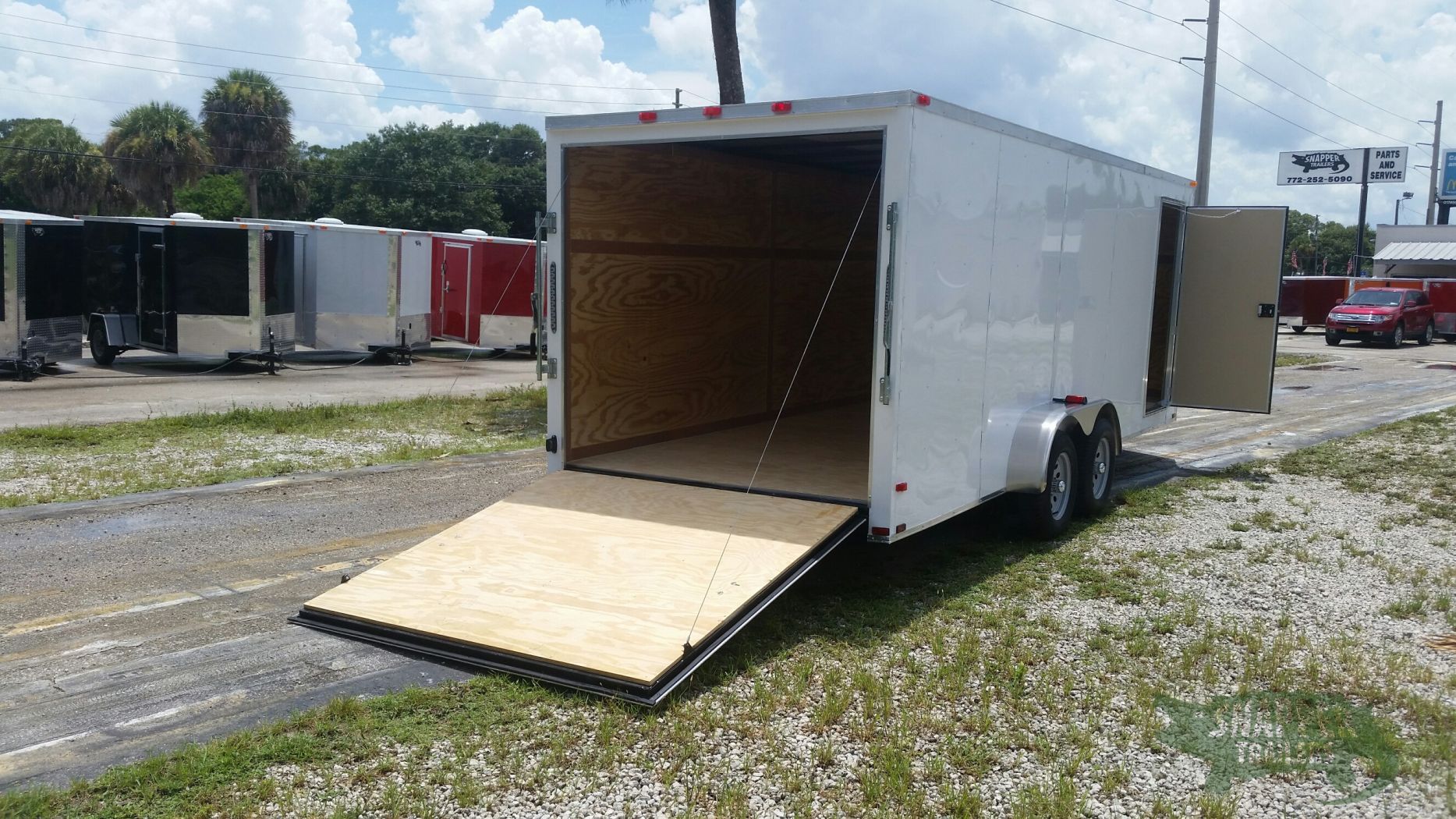 Quality Cargo 7x20 TA Trailer - White, Ramp, Side Door, Extra Height - Image 8