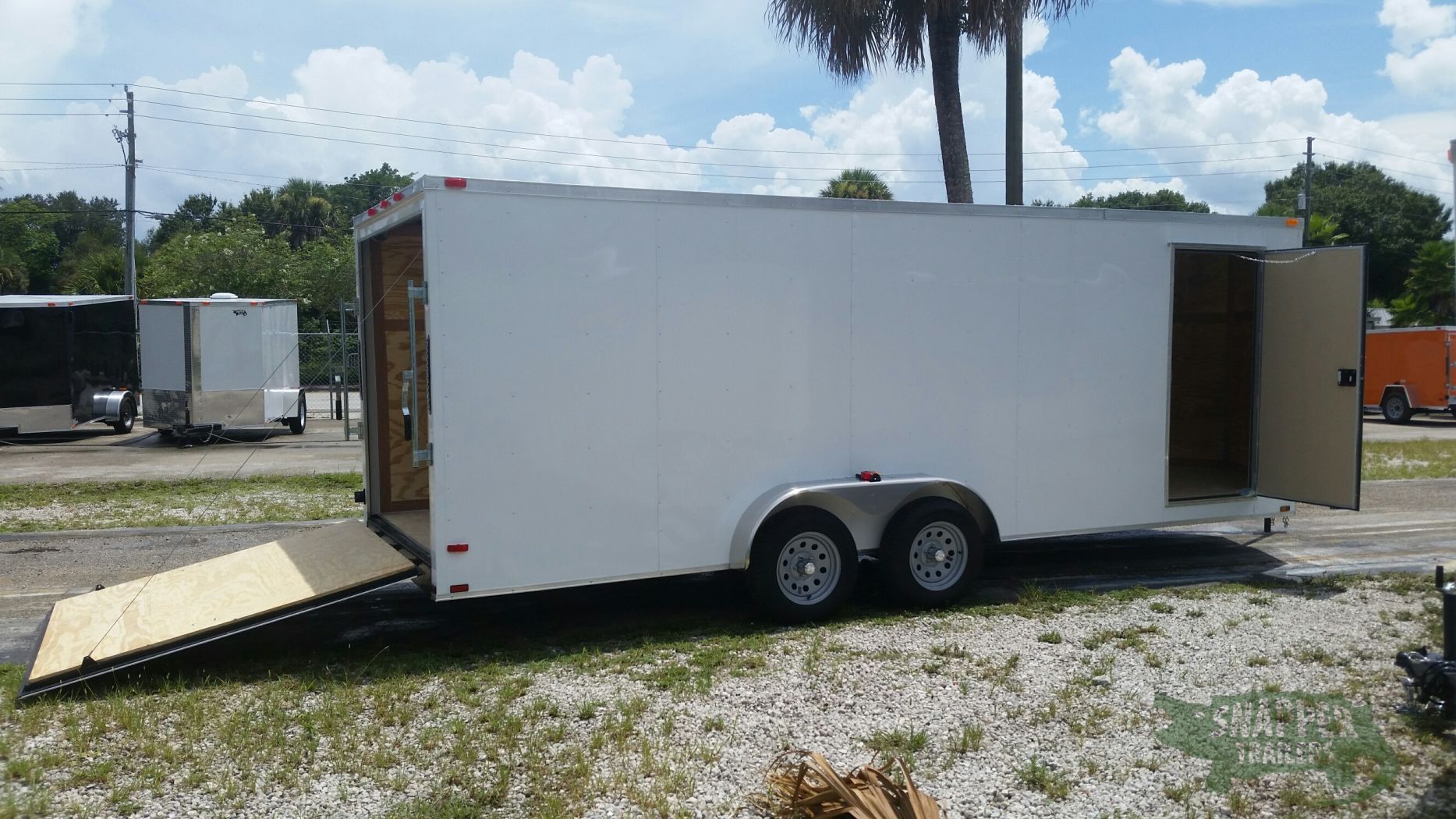 Quality Cargo 7x20 TA Trailer - White, Ramp, Side Door, Extra Height - Image 10