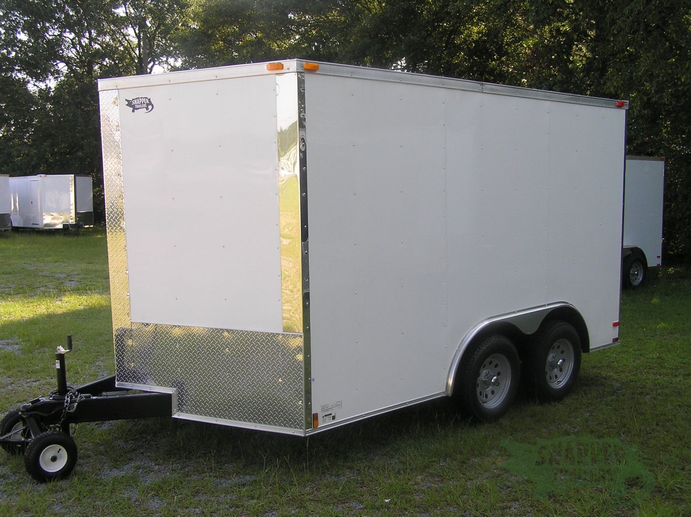 Quality Cargo 8.5x12 TA Trailer - White, Ramp, Side Door, and D-Rings - Image 2