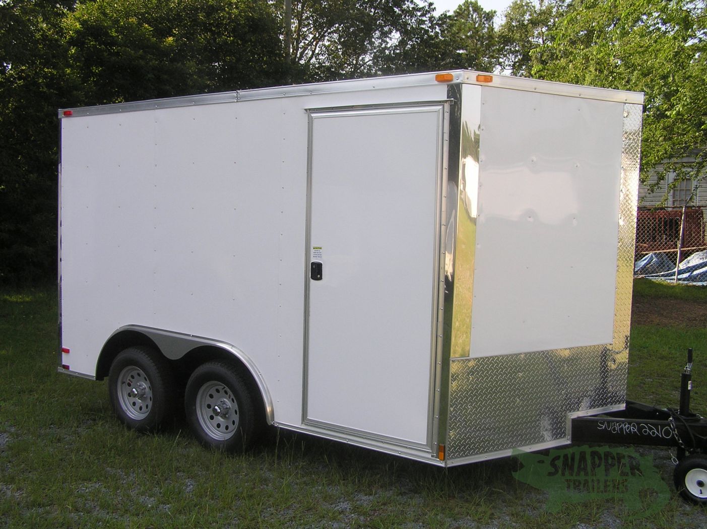 Quality Cargo 8.5x12 TA Trailer - White, Ramp, Side Door, and D-Rings - Image 12