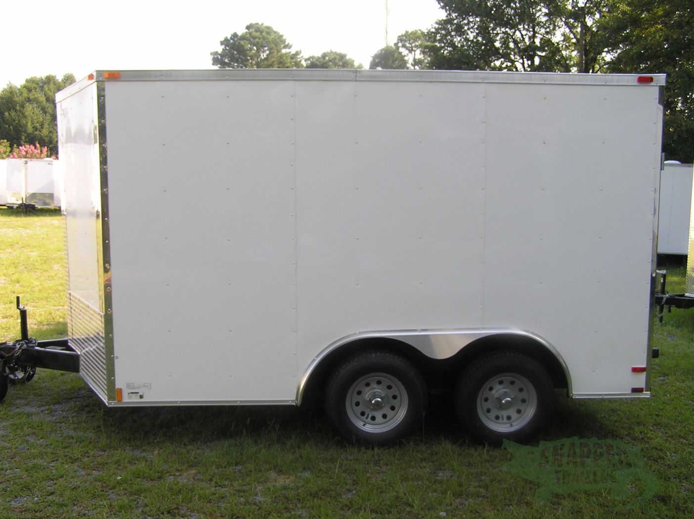 Quality Cargo 8.5x12 TA Trailer - White, Ramp, Side Door, and D-Rings - Image 3