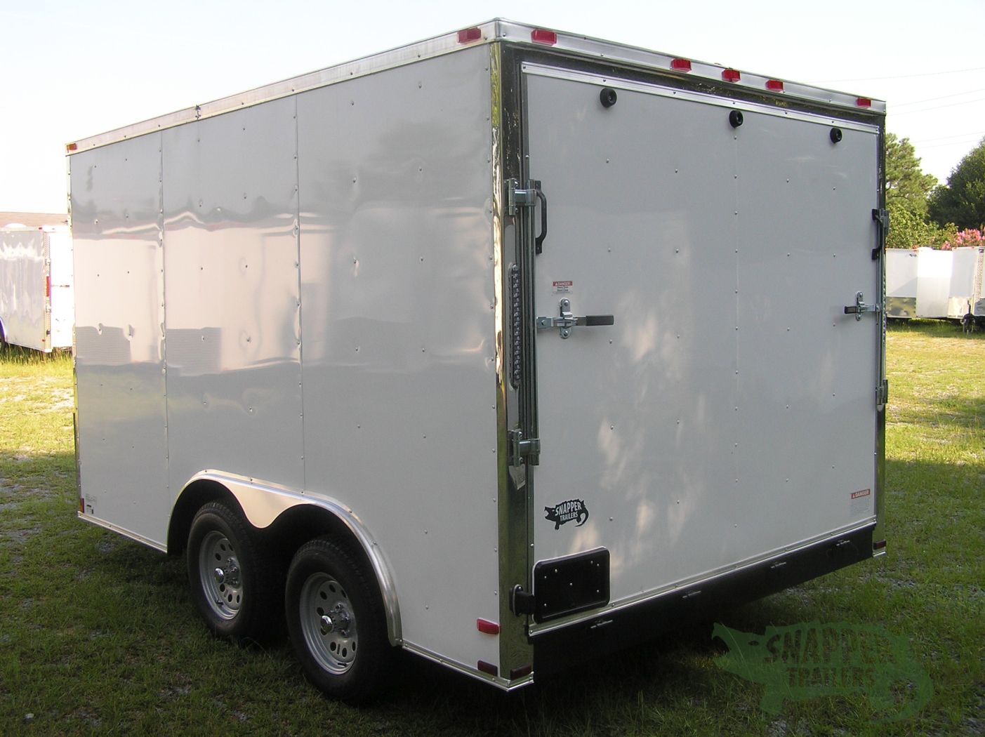 Quality Cargo 8.5x12 TA Trailer - White, Ramp, Side Door, and D-Rings - Image 5