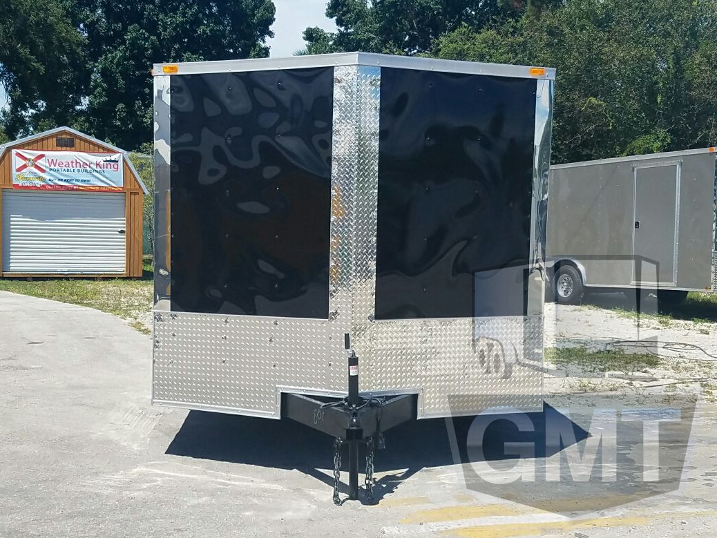 Quality Cargo 8.5x14 TA Trailer - Black, Ramp, Side Door, and D-Rings - Image 14