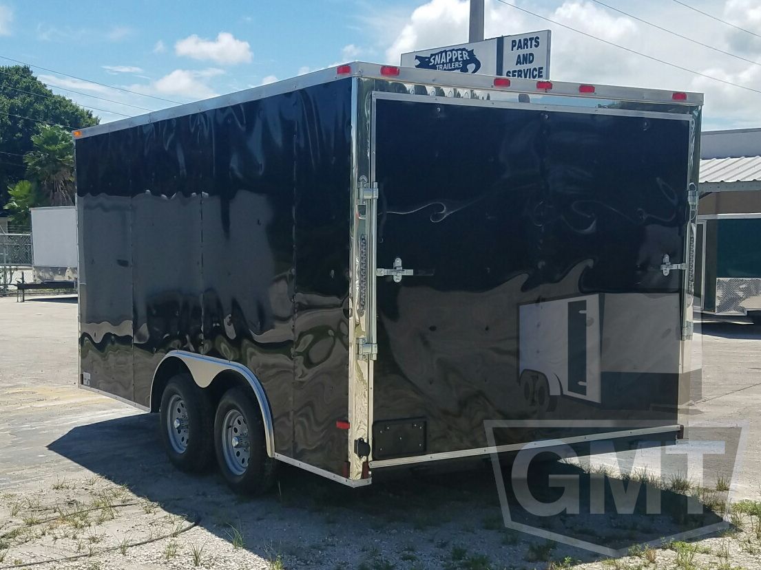 Quality Cargo 8.5x14 TA Trailer - Black, Ramp, Side Door, and D-Rings - Image 5