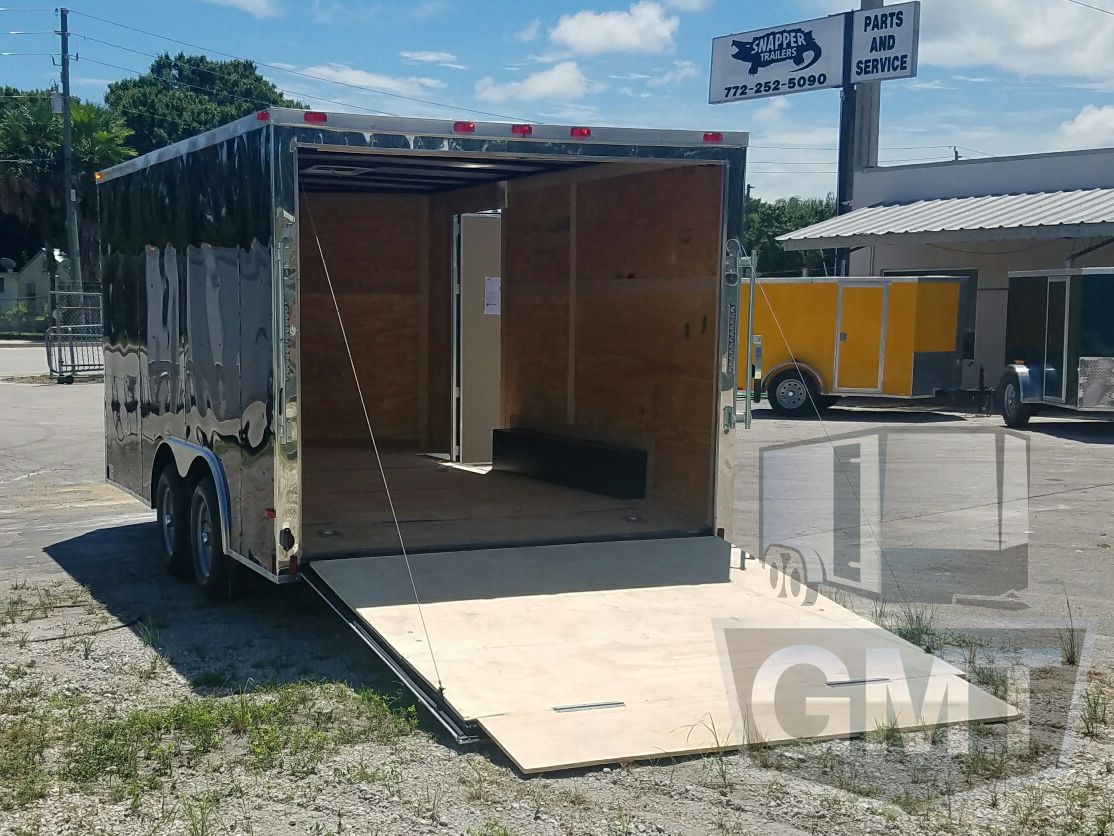 Quality Cargo 8.5x14 TA Trailer - Black, Ramp, Side Door, and D-Rings - Image 4