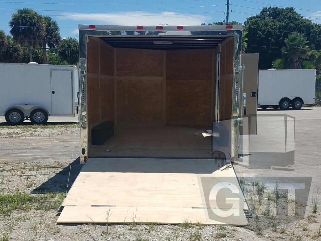 Quality Cargo 8.5x14 TA Trailer - Black, Ramp, Side Door, and D-Rings - Image 6