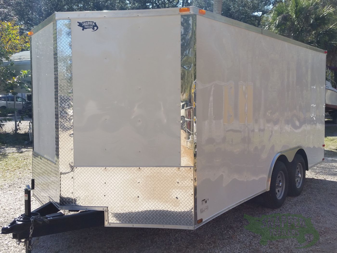 Quality Cargo 8.5x16 TA Trailer - White, Ramp, Side Door, and D-Rings - Image 2