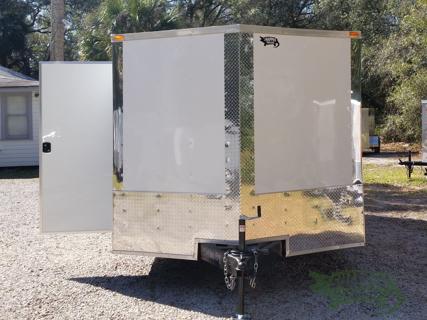 Quality Cargo 8.5x16 TA Trailer - White, Ramp, Side Door, and D-Rings - Image 13