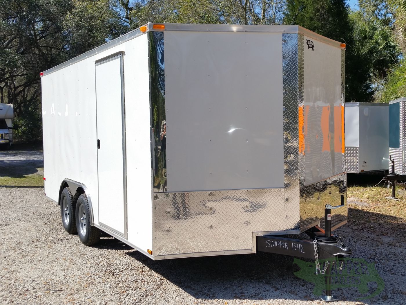 Quality Cargo 8.5x16 TA Trailer - White, Ramp, Side Door, and D-Rings - Image 14