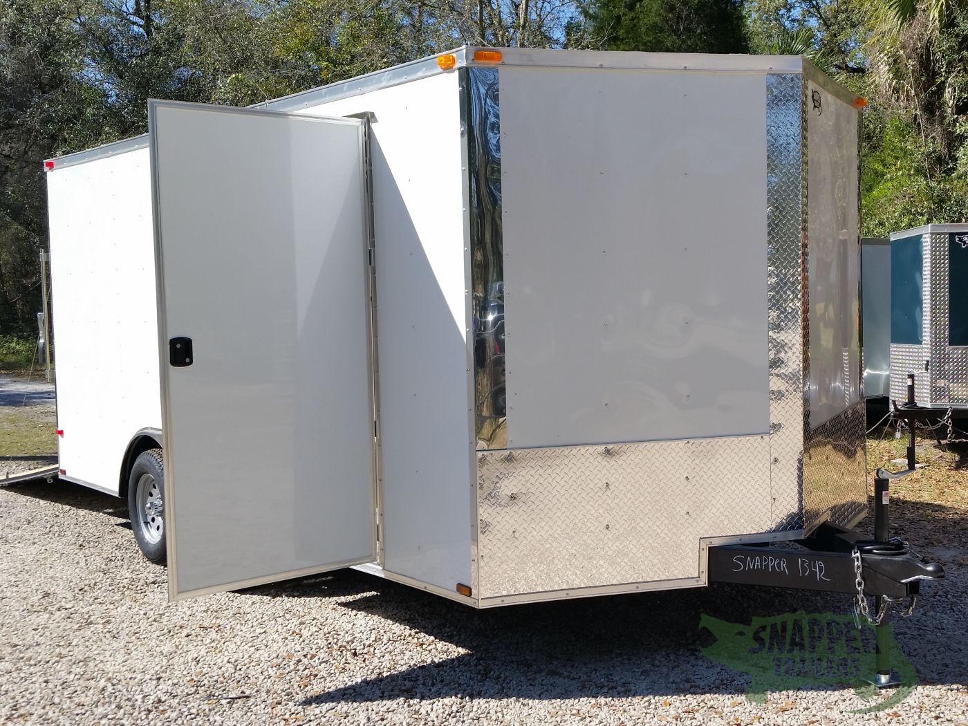 Quality Cargo 8.5x16 TA Trailer - White, Ramp, Side Door, and D-Rings - Image 12