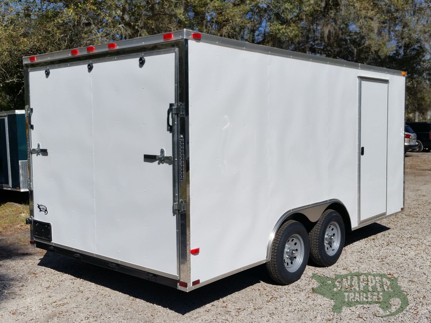 Quality Cargo 8.5x16 TA Trailer - White, Ramp, Side Door, and D-Rings - Image 9