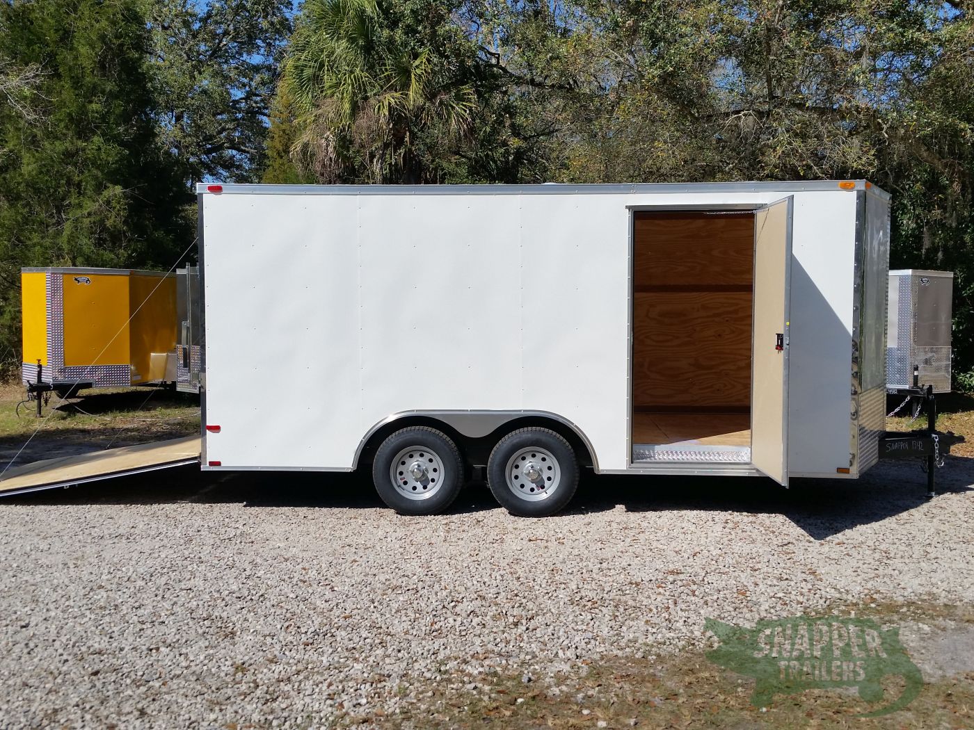 Quality Cargo 8.5x16 TA Trailer - White, Ramp, Side Door, and D-Rings - Image 10