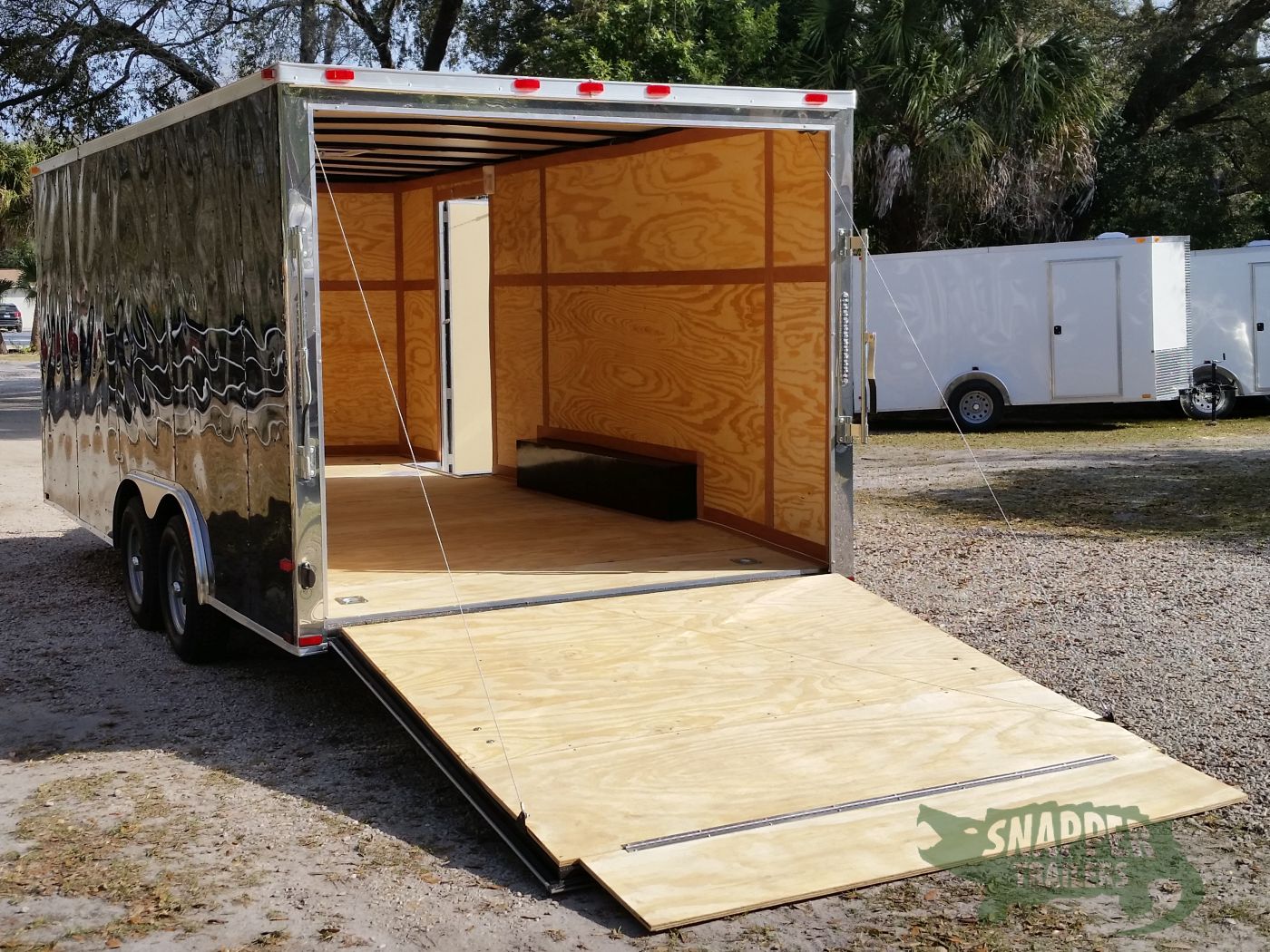Quality Cargo 8.5x18 TA Trailer - Black, Ramp, Side Door, and D-Rings - Image 3