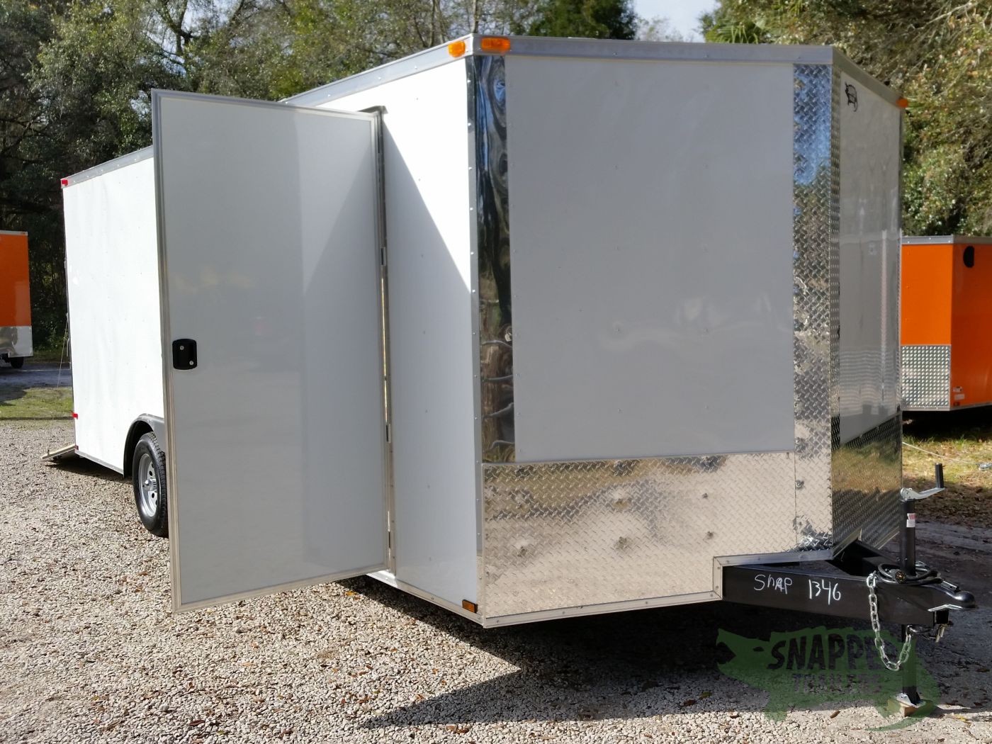 Quality Cargo 8.5x20 TA Trailer - White, Ramp, Side Door, and D-Rings - Image 12