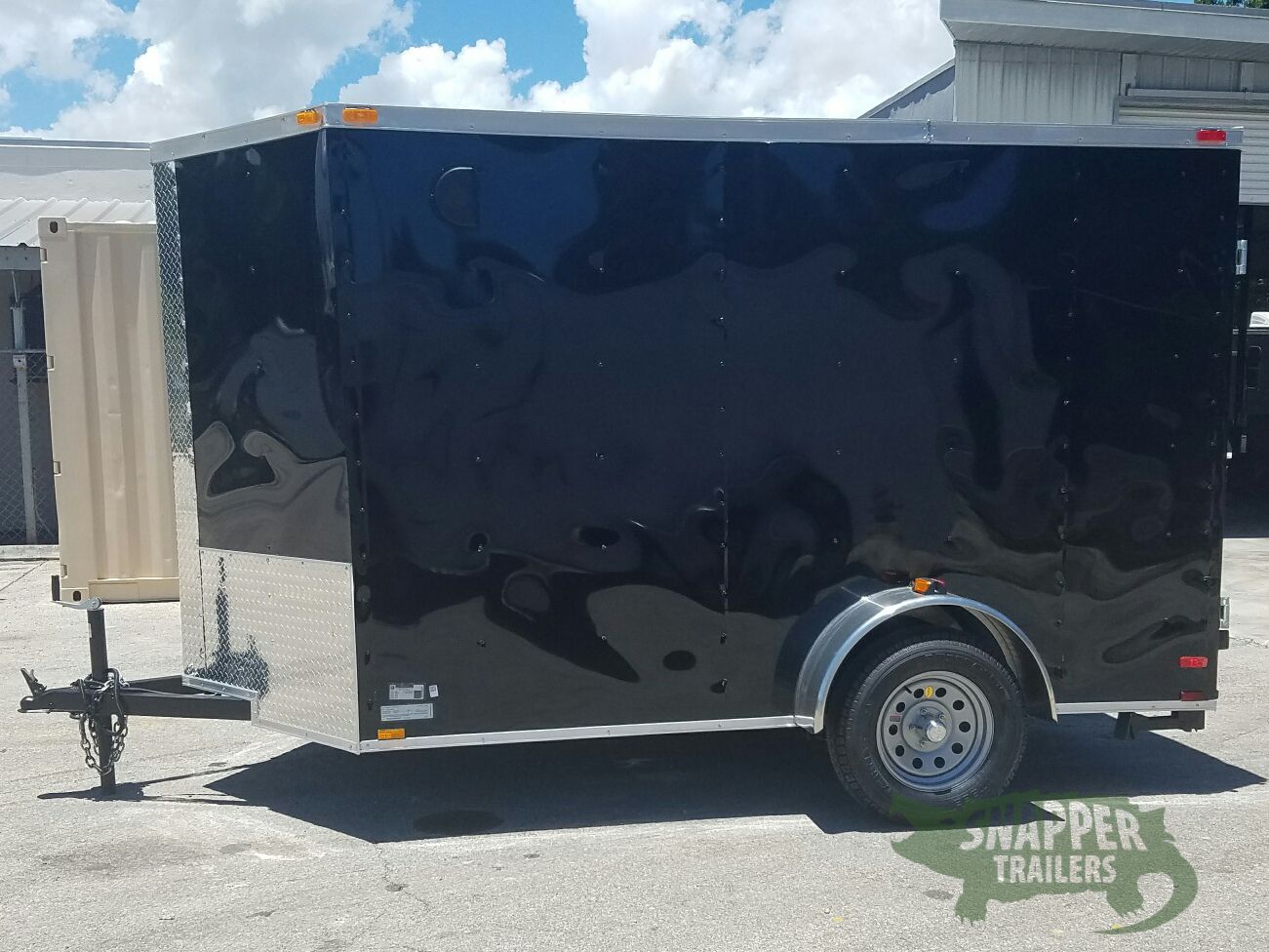 Quality Cargo 6x10 SA Trailer - Black, Double Barn Doors, Side Door, Extra Height - Image 4