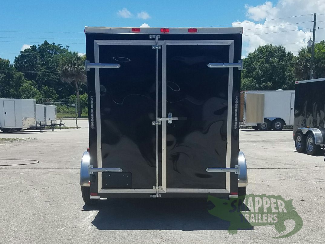 Quality Cargo 6x10 SA Trailer - Black, Double Barn Doors, Side Door, Extra Height - Image 8
