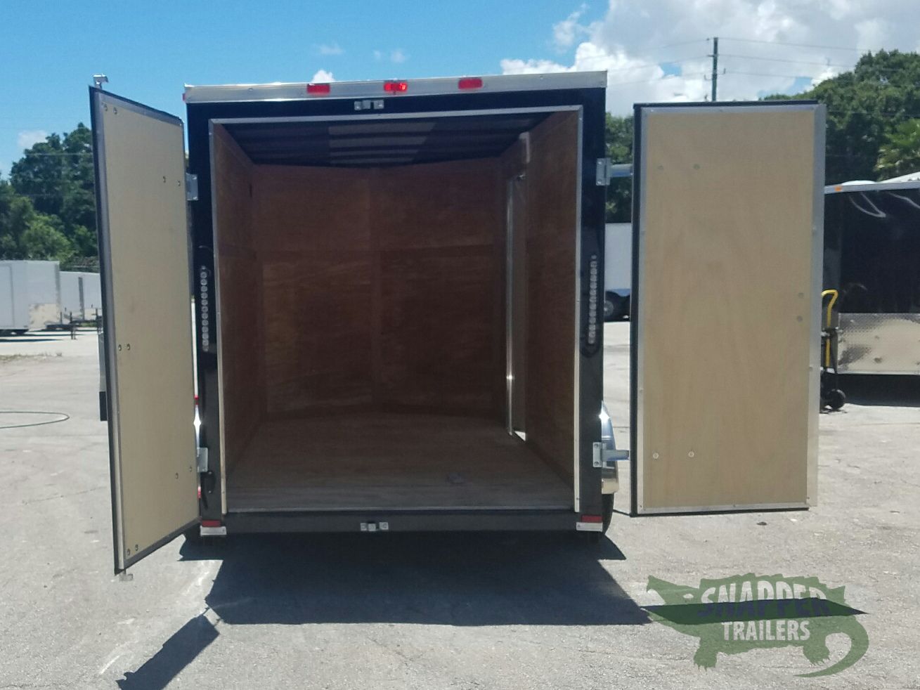 Quality Cargo 6x10 SA Trailer - Black, Double Barn Doors, Side Door, Extra Height - Image 7
