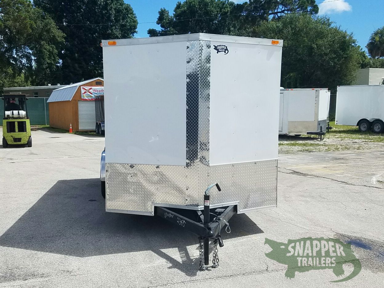 Quality Cargo 7x16 TA Trailer - White, Ramp, Side Door, Extra Height, Extended Tongue - Image 6