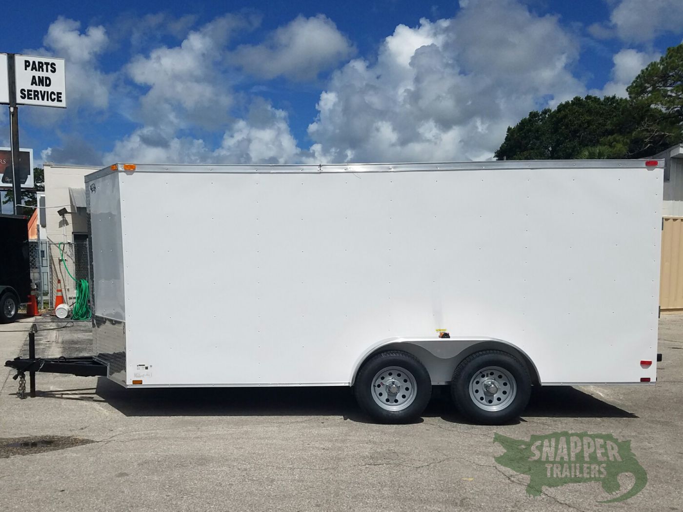 Quality Cargo 7x16 TA Trailer - White, Ramp, Side Door, Extra Height, Extended Tongue - Image 3