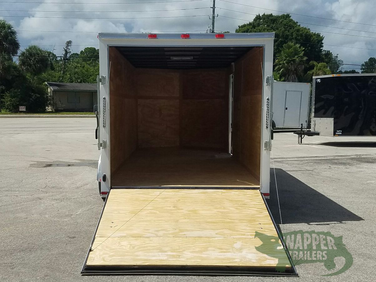 Quality Cargo 7x16 TA Trailer - White, Ramp, Side Door, Extra Height, Extended Tongue - Image 4