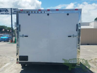 Quality Cargo 8.5x14 TA Trailer - White, Ramp, Side Door, and D-Rings - Image 7