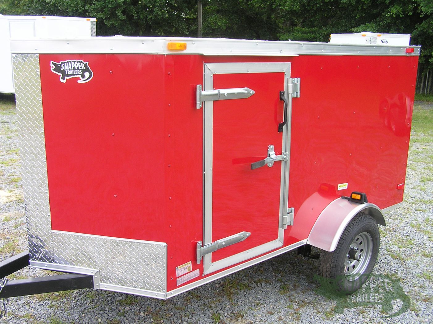 South Georgia Cargo Custom 4x8 SA Trailer - Red, Single Door, Two Side Doors - Image 2