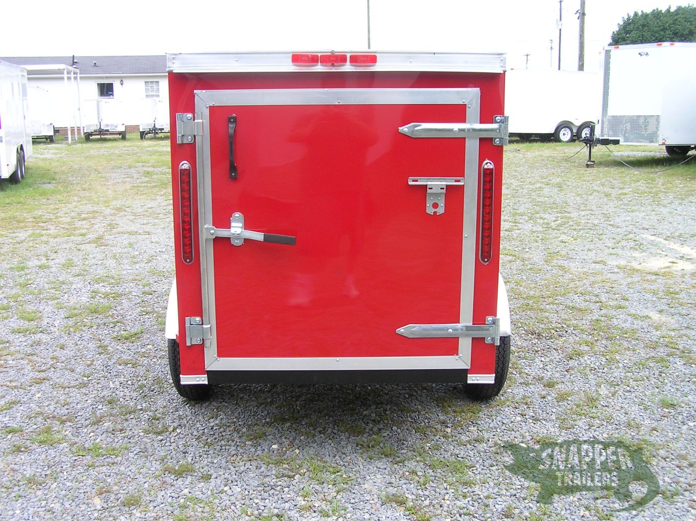 South Georgia Cargo Custom 4x8 SA Trailer - Red, Single Door, Two Side Doors - Image 8