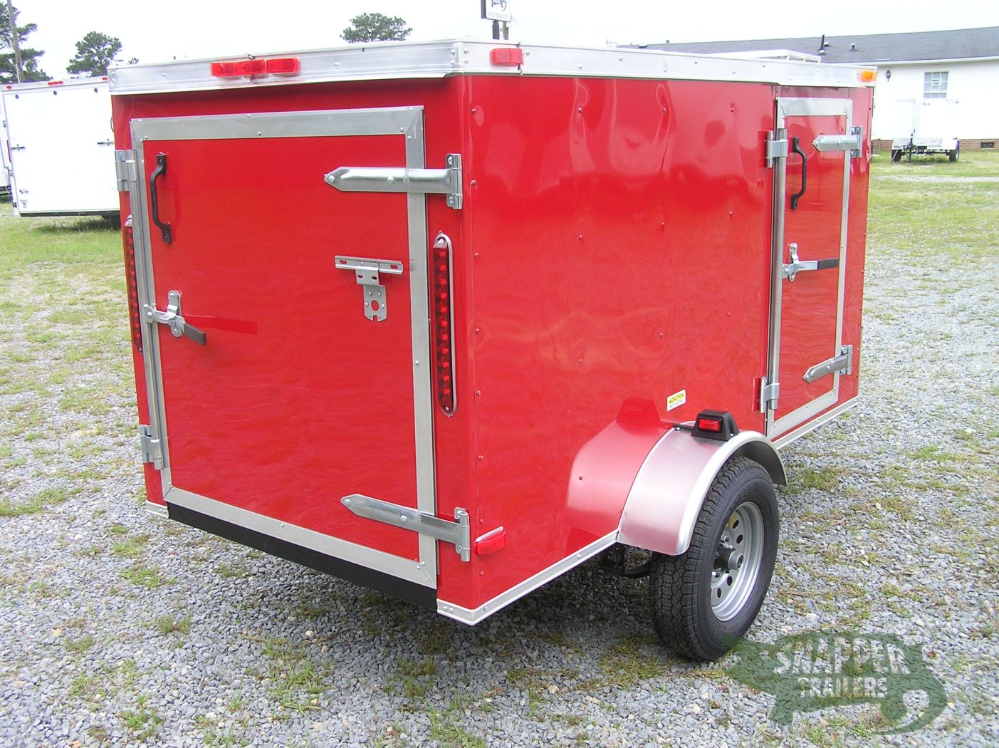 South Georgia Cargo Custom 4x8 SA Trailer - Red, Single Door, Two Side Doors - Image 10