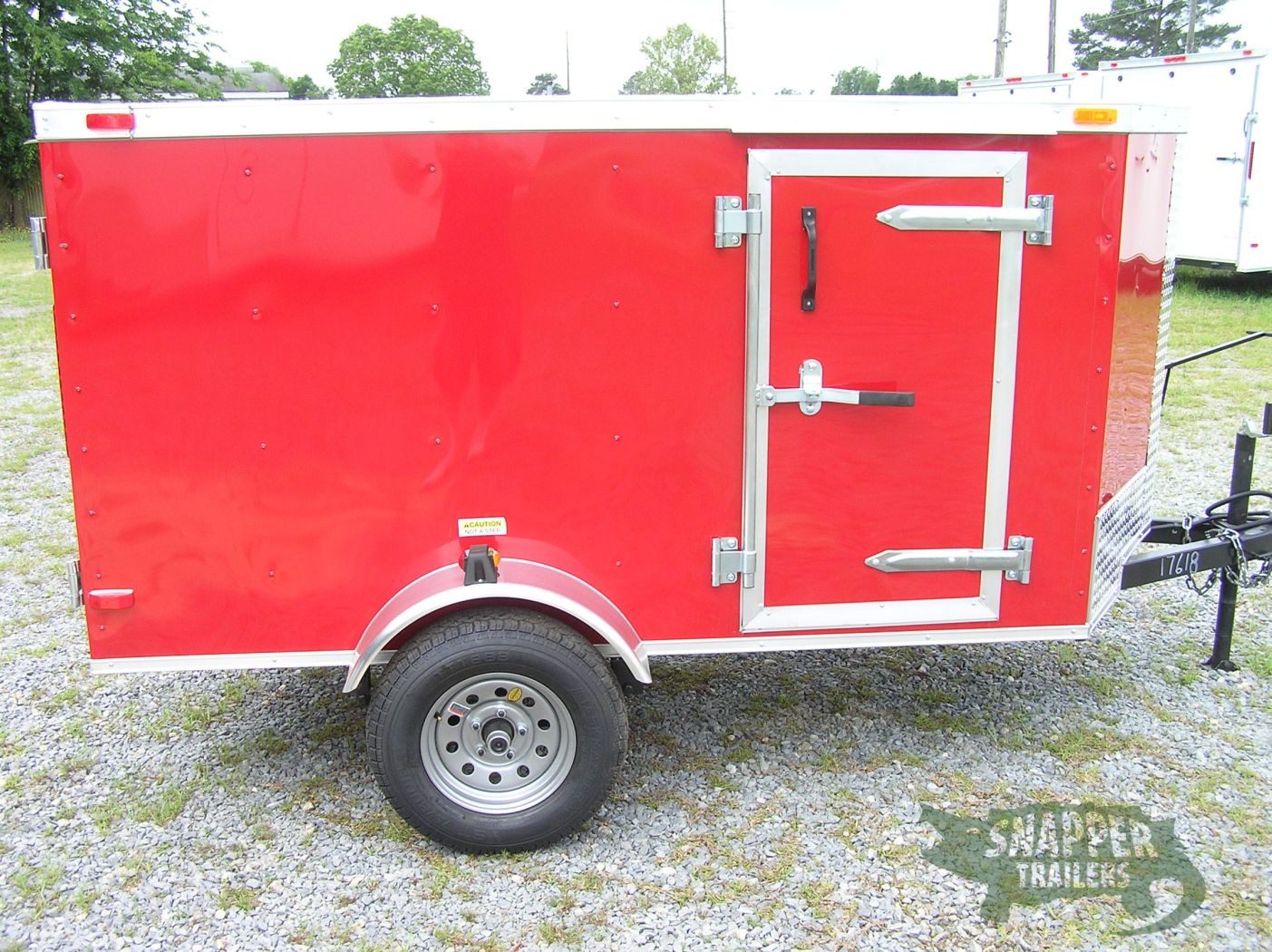 South Georgia Cargo Custom 4x8 SA Trailer - Red, Single Door, Two Side Doors