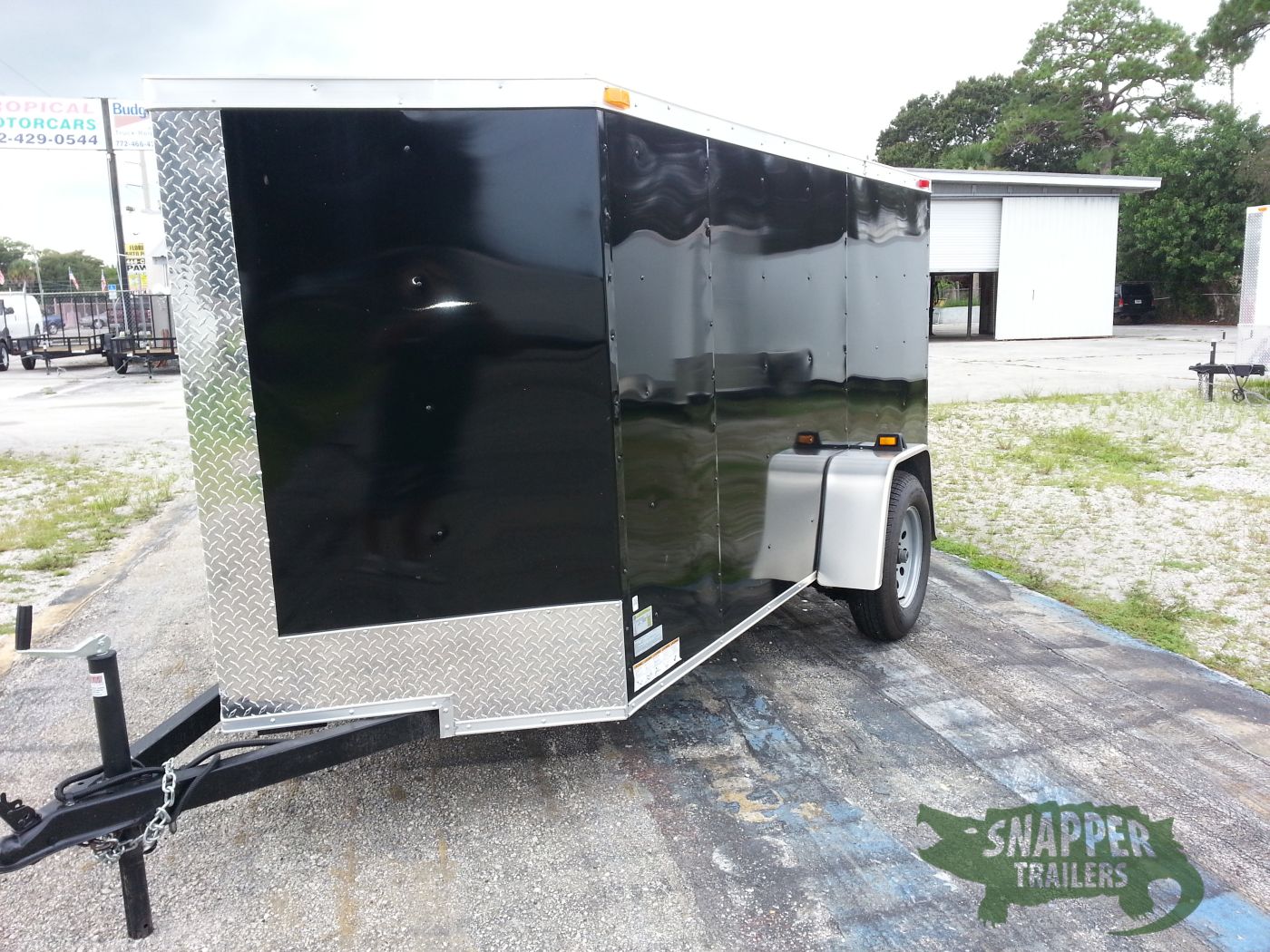 South Georgia Cargo 5x10 SA Trailer - Black, Ramp, Side Door, D-Rings - Image 7