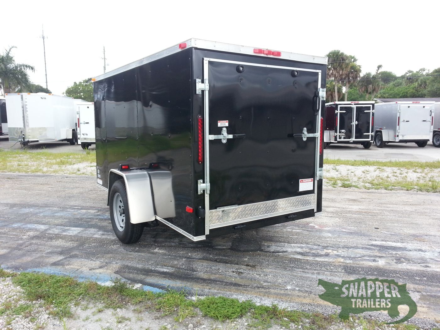 South Georgia Cargo 5x10 SA Trailer - Black, Ramp, Side Door, D-Rings - Image 4