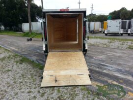 Alternative view of South Georgia Cargo 5x10 SA Trailer - Black, Ramp, Side Door, D-Rings