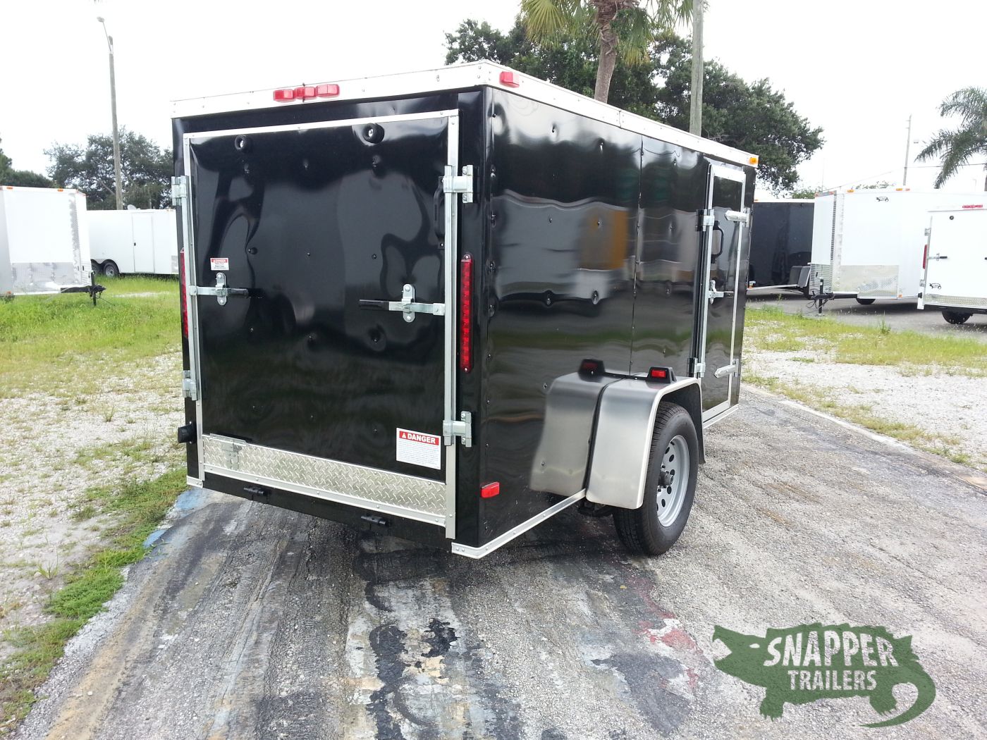 South Georgia Cargo 5x10 SA Trailer - Black, Ramp, Side Door, D-Rings - Image 12