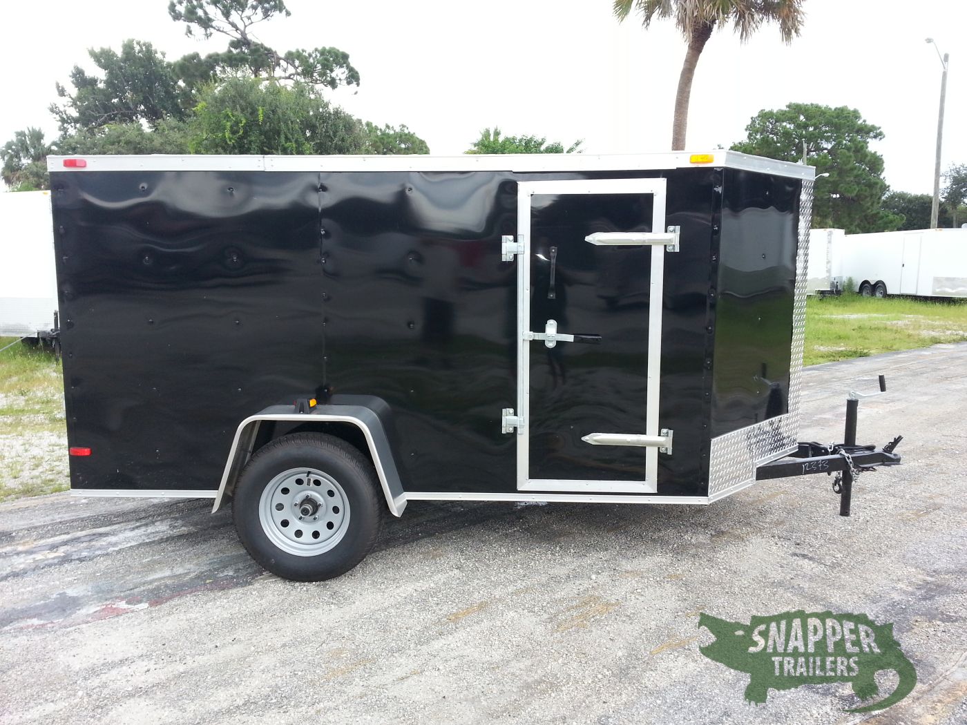 South Georgia Cargo 5x10 SA Trailer - Black, Ramp, Side Door, D-Rings