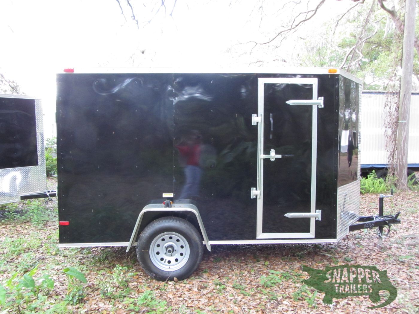 South Georgia Cargo 5x10 SA Trailer - Black, Ramp, Side Door, Extra Height