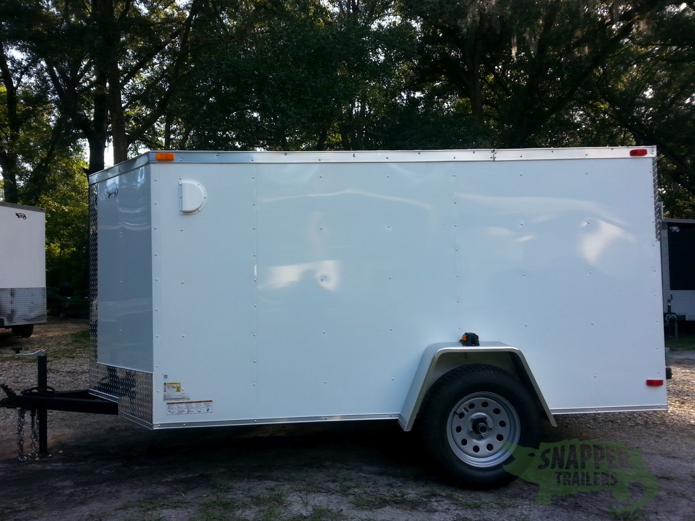 South Georgia Cargo 5x10 SA Trailer - White, Double Doors, Side Door, Side Vents - Image 4