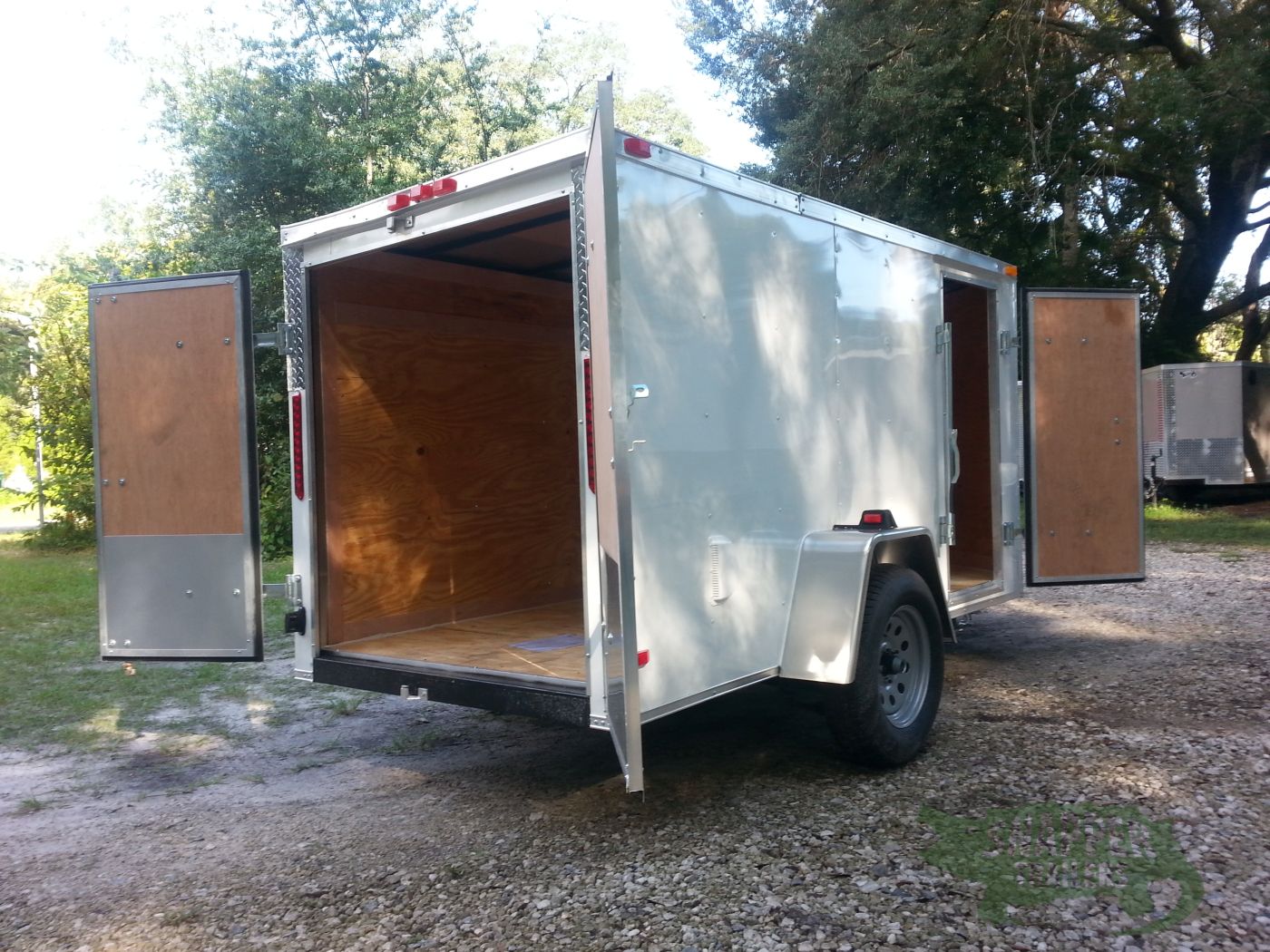 South Georgia Cargo 5x10 SA Trailer - White, Double Doors, Side Door, Side Vents - Image 9