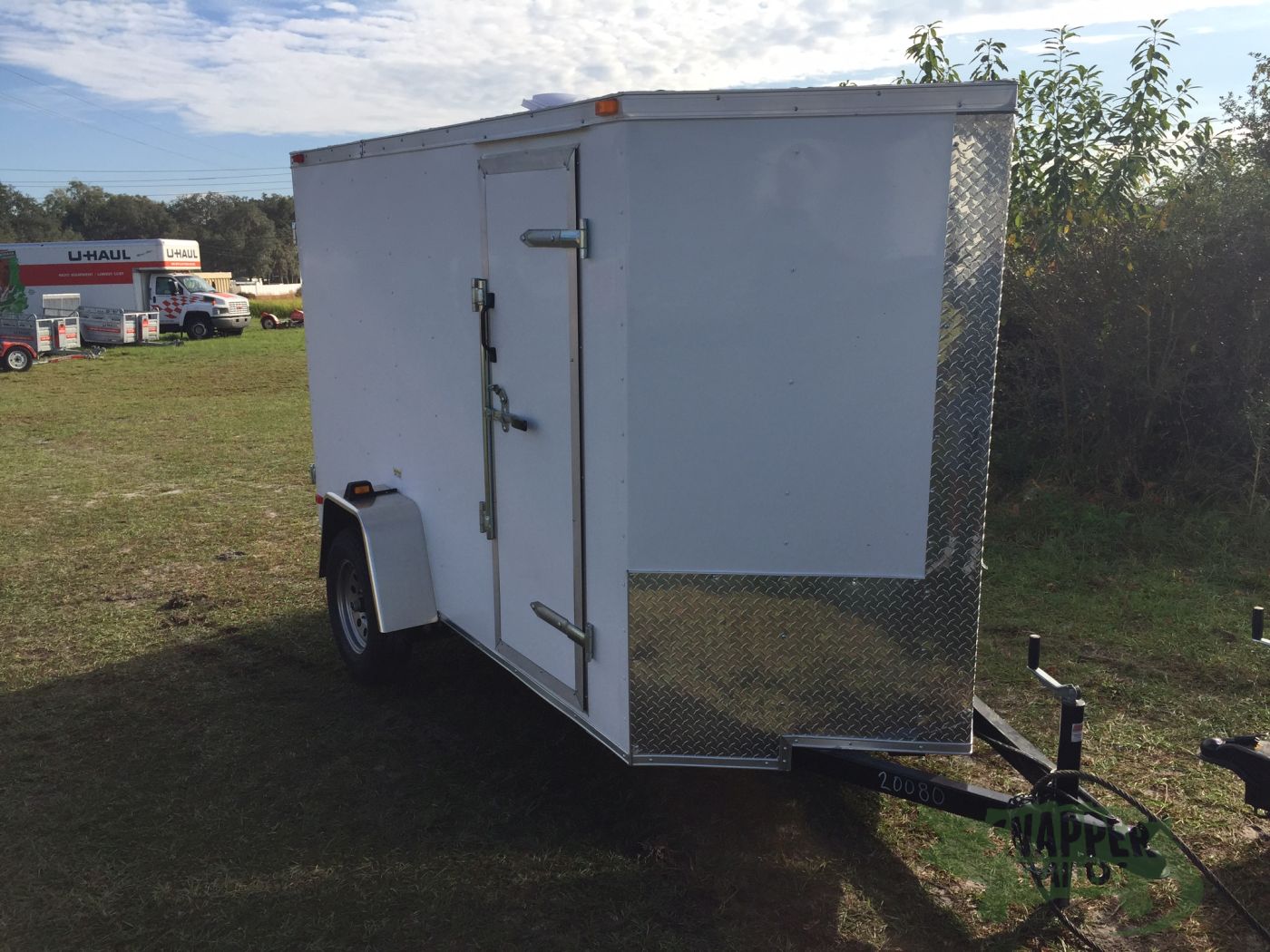 South Georgia Cargo 5x10 SA Trailer - White, Double Doors, Side Door, Extra Height