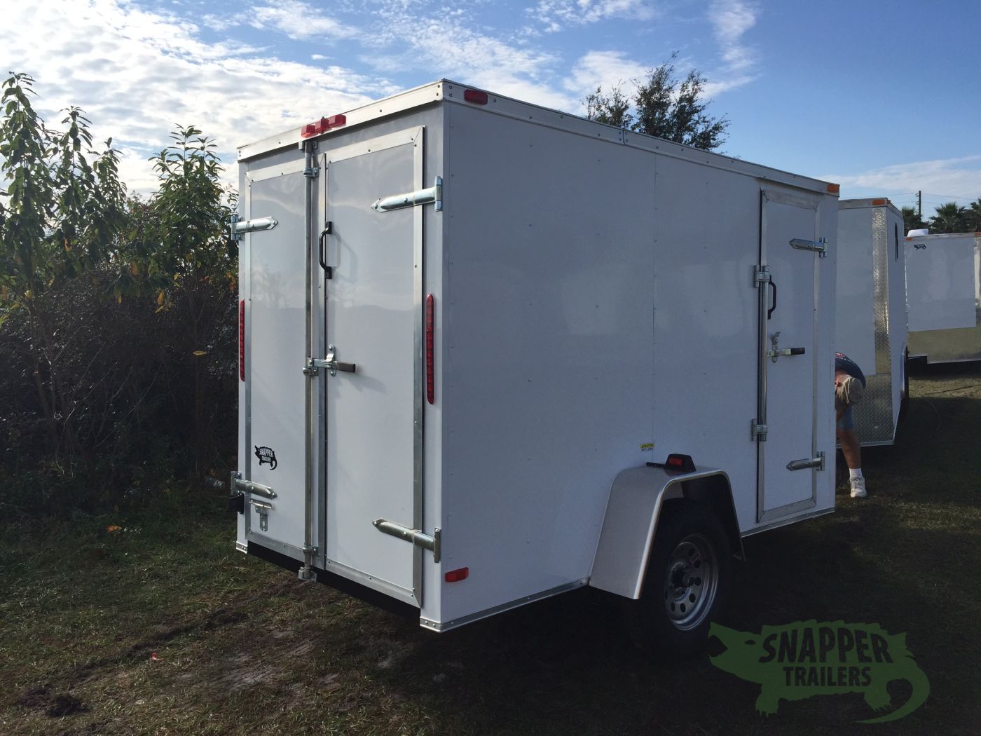 South Georgia Cargo 5x10 SA Trailer - White, Double Doors, Side Door, Extra Height - Image 3