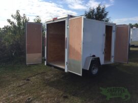 Alternative view of South Georgia Cargo 5x10 SA Trailer - White, Double Doors, Side Door, Extra Height