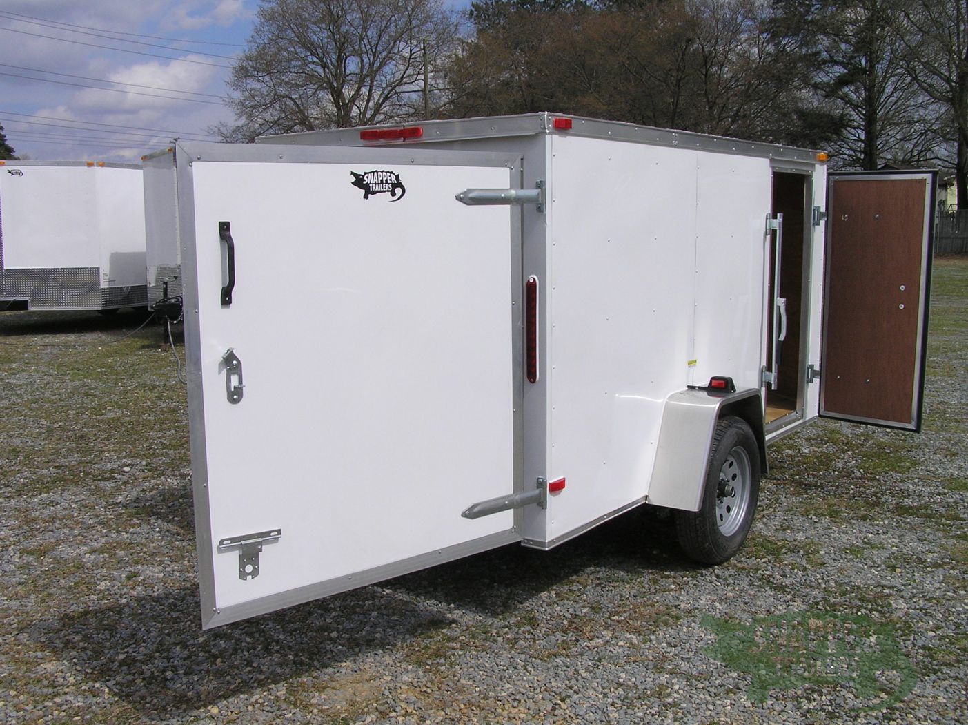 South Georgia Cargo 5x10 SA Trailer - White, Single Barn Door, Side Door - Image 8