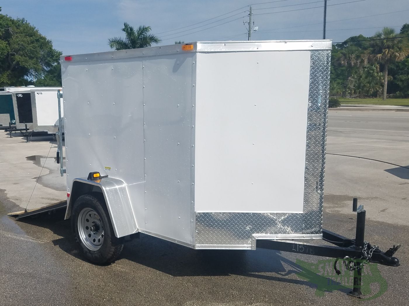 South Georgia Cargo 5x6 SA Trailer - White, Ramp - Image 12