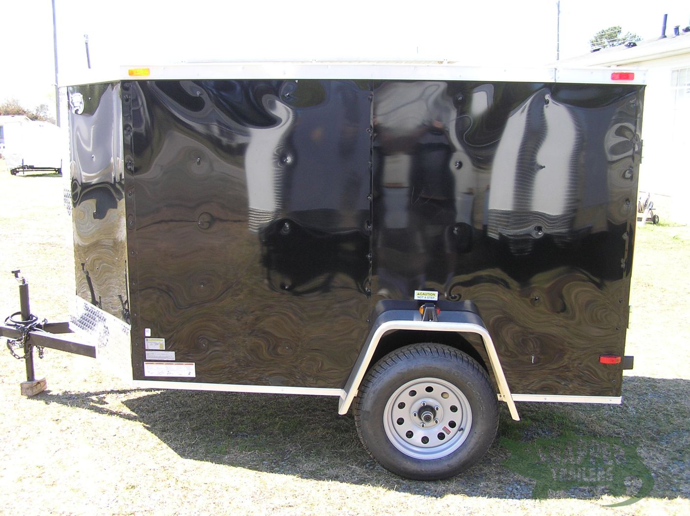 South Georgia Cargo 5x8 SA Trailer - Black, Ramp, Side Door - Image 3