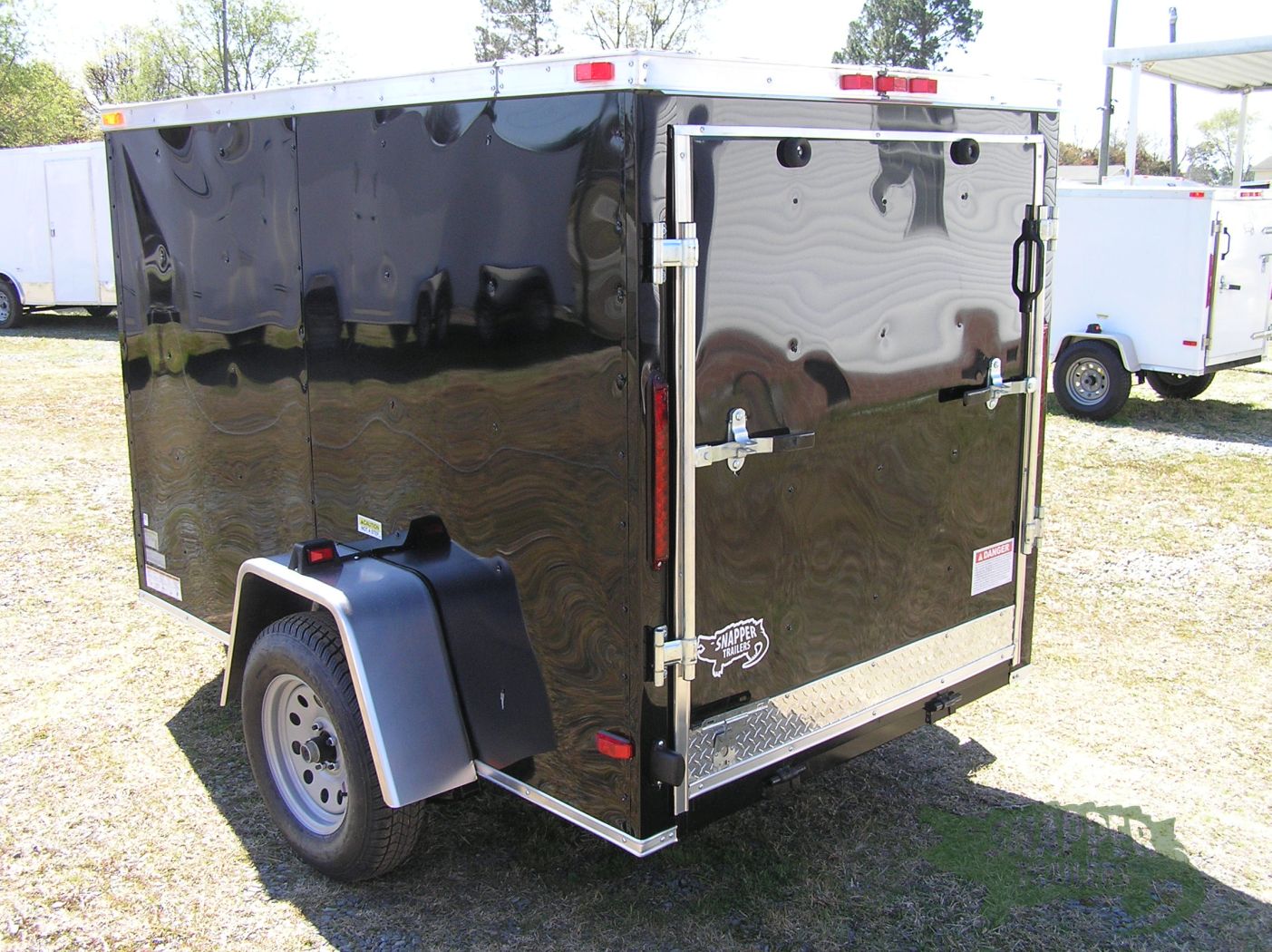 South Georgia Cargo 5x8 SA Trailer - Black, Ramp, Side Door - Image 5